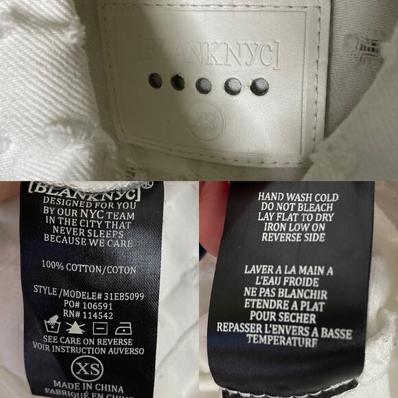 Blank NYC Eyes on You White Denim Trucker Jacket size XS - Picture 6 of 6